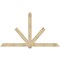 Ekena Millwork Kennewick Rough Sawn Timber Gable Bracket, Douglas Fir, 108"W x 63"H x 6"D x 6"F, 14/12 Pitch GBW108X63X0606KEN00RDF - alternate 1